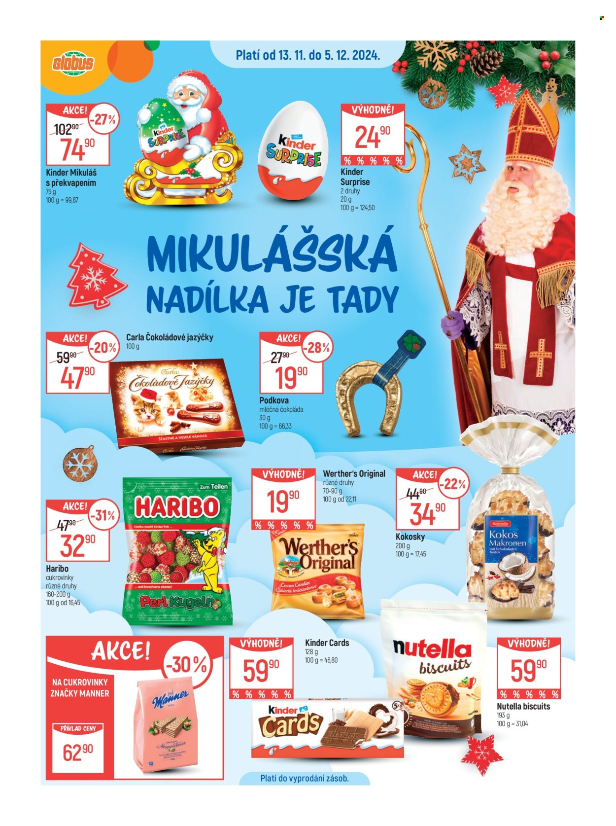 Leták Globus - 13.11.2024 - 5.12.2024. Strana 1