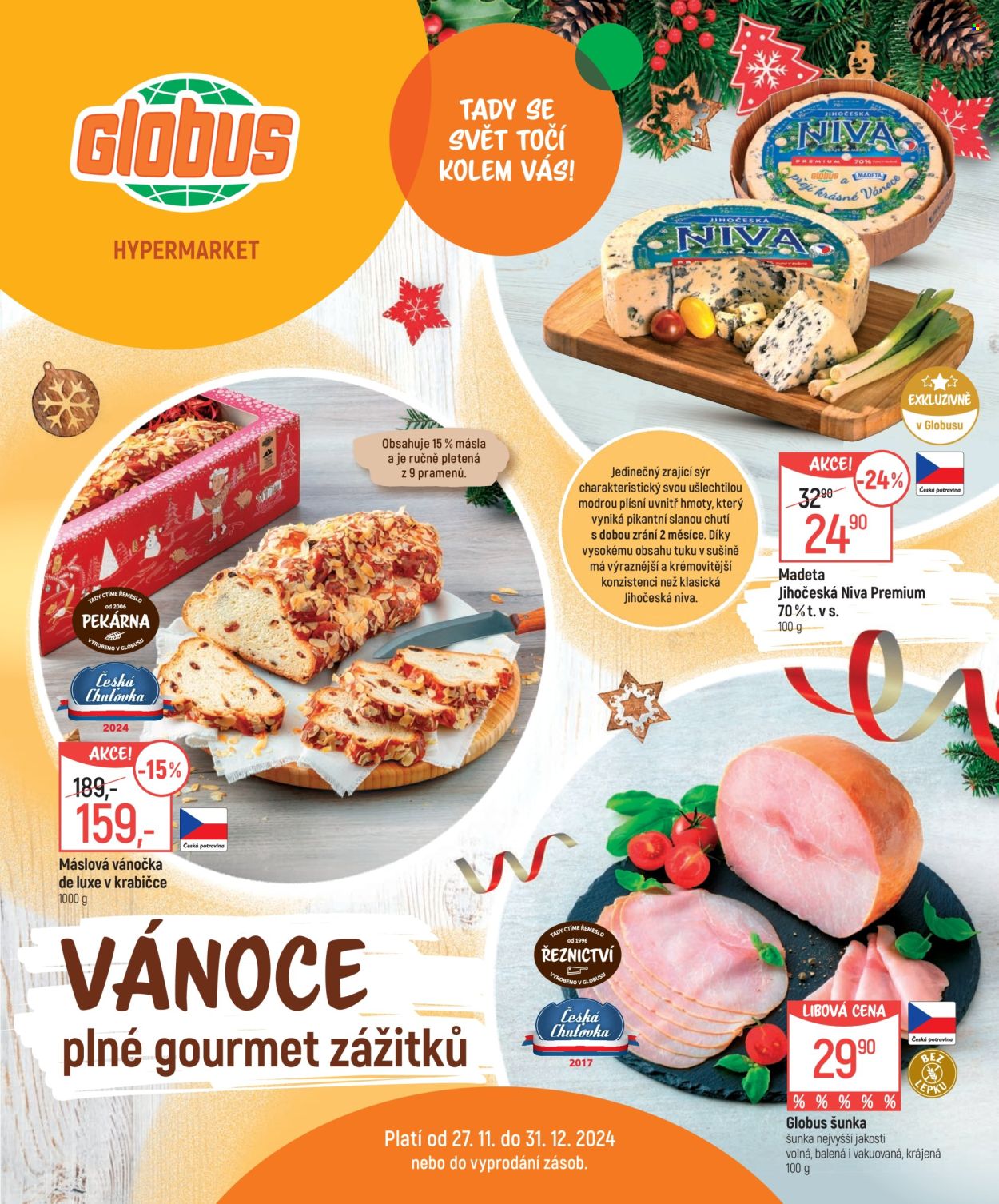 Leták Globus - 27.11.2024 - 31.12.2024. Strana 1