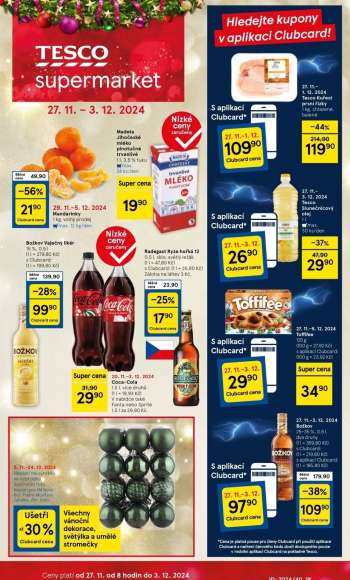 Leták TESCO supermarket - 27.11.2024 - 3.12.2024.