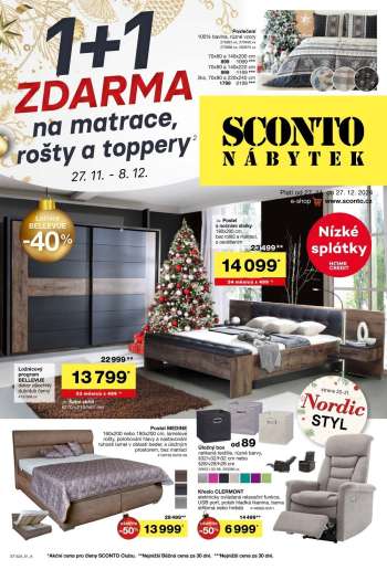 Leták SCONTO NÁBYTEK - 27.11.2024 - 27.12.2024.