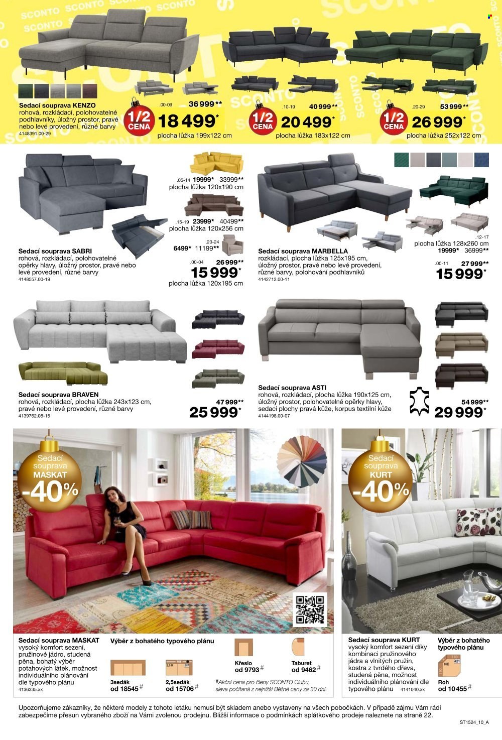 Leták SCONTO NÁBYTEK - 27.11.2024 - 27.12.2024. Strana 10