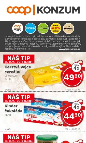 Leták Konzum - 27.11.2024 - 10.12.2024.