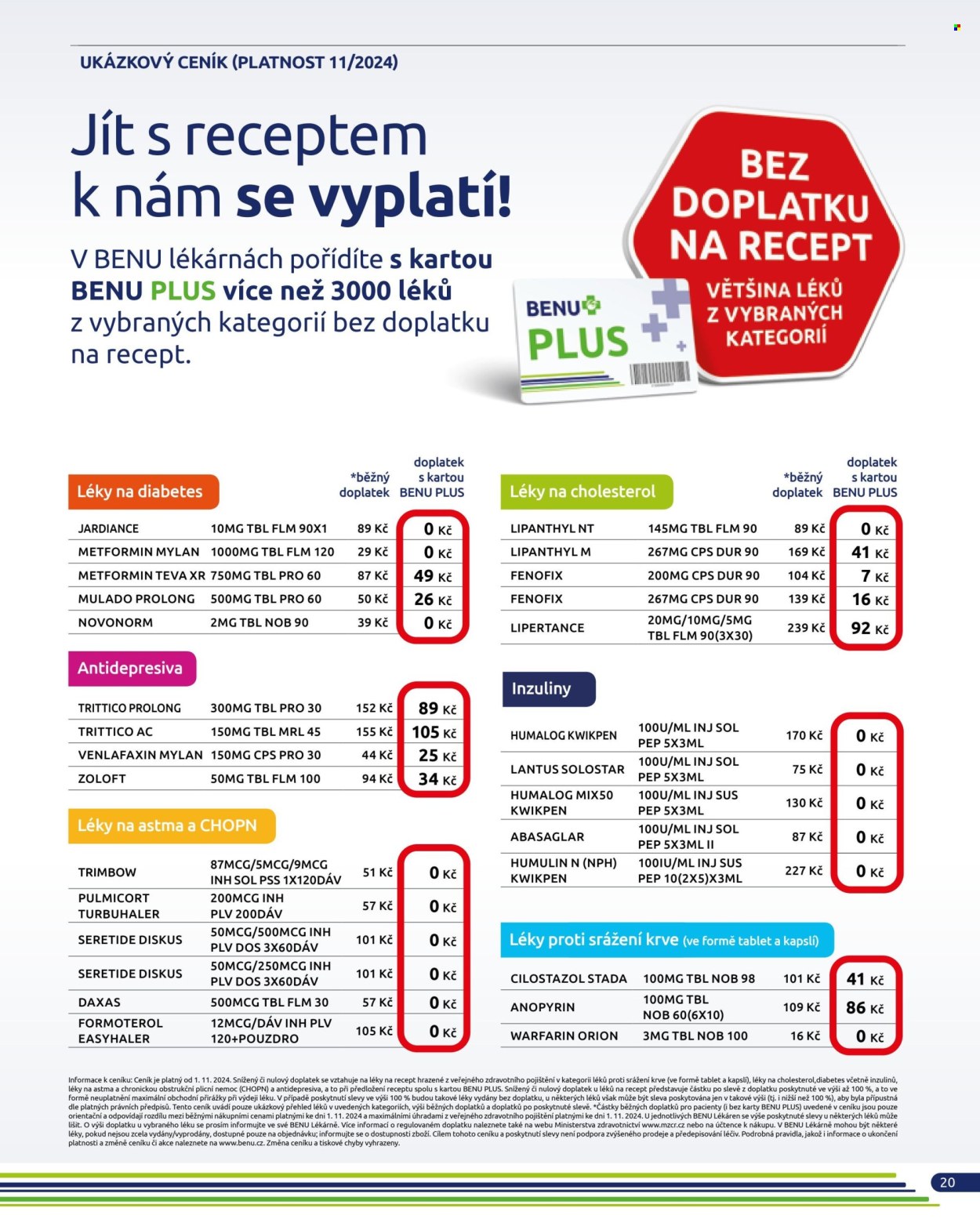 Leták BENU Lékárna - 1.12.2024 - 31.12.2024. Strana 20