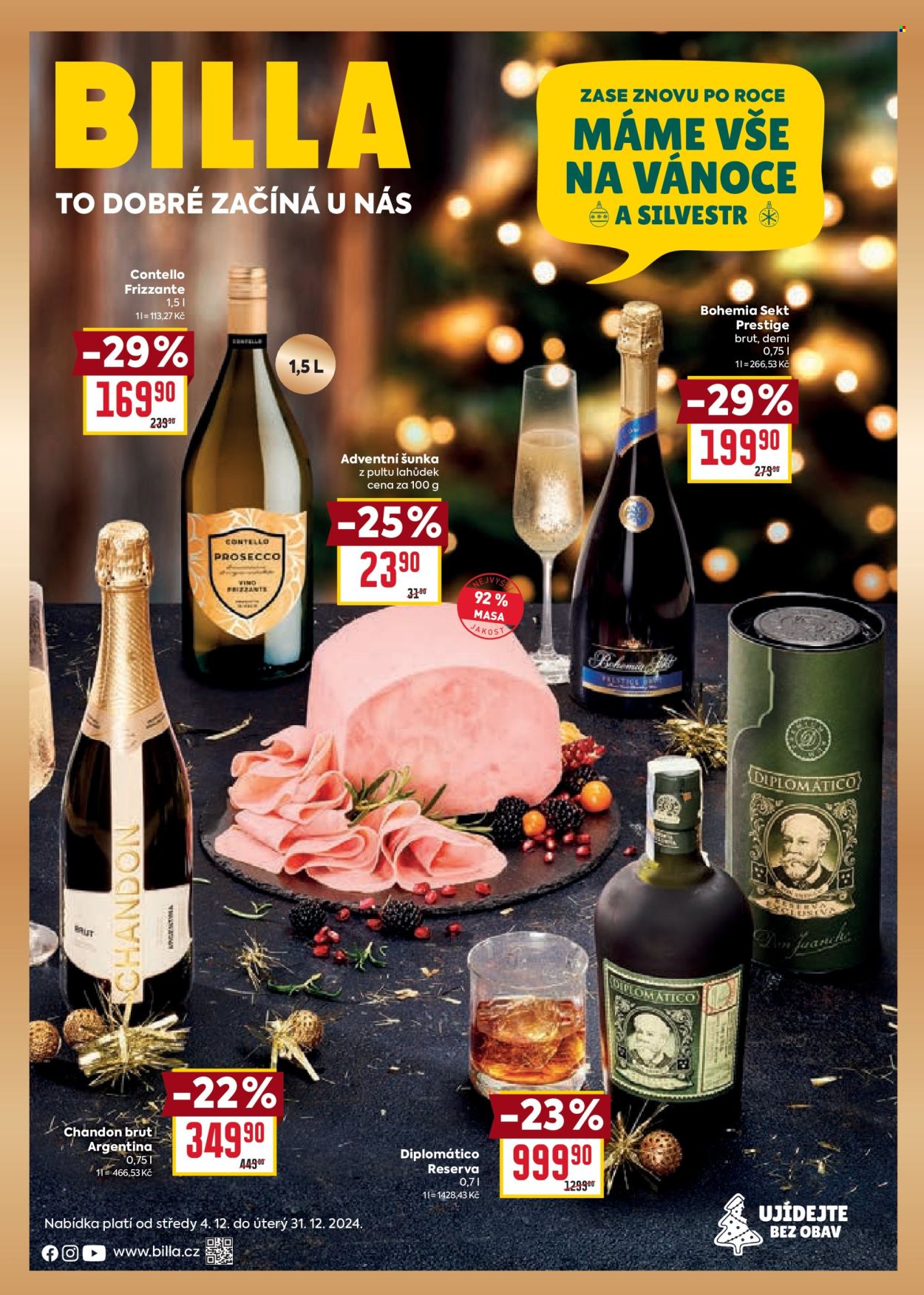 Leták BILLA - 4.12.2024 - 31.12.2024. Strana 1