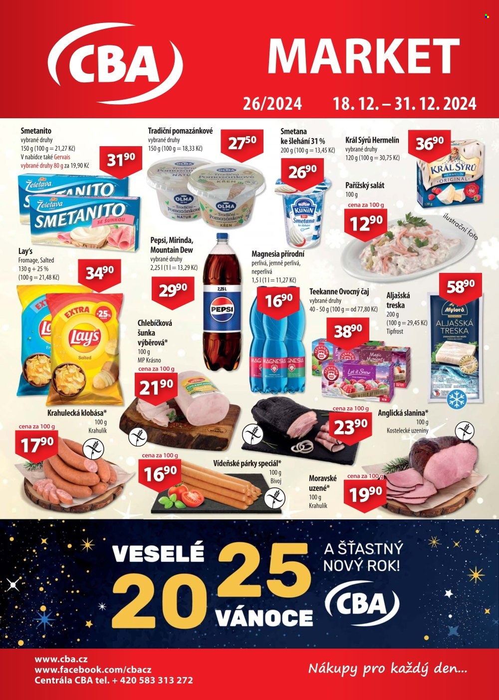 Leták CBA market - 18.12.2024 - 31.12.2024. Strana 1