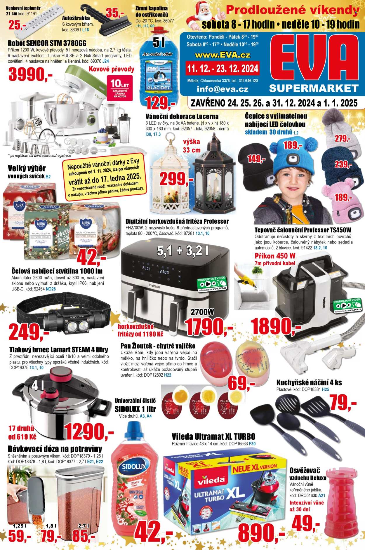 Leták EVA supermarket - 11.12.2024 - 23.12.2024. Strana 1