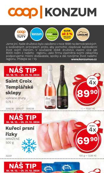 Leták Konzum - 18.12.2024 - 31.12.2024.