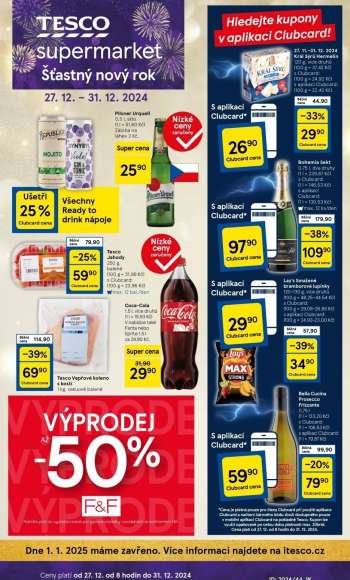 Leták TESCO supermarket - 27.12.2024 - 31.12.2024.