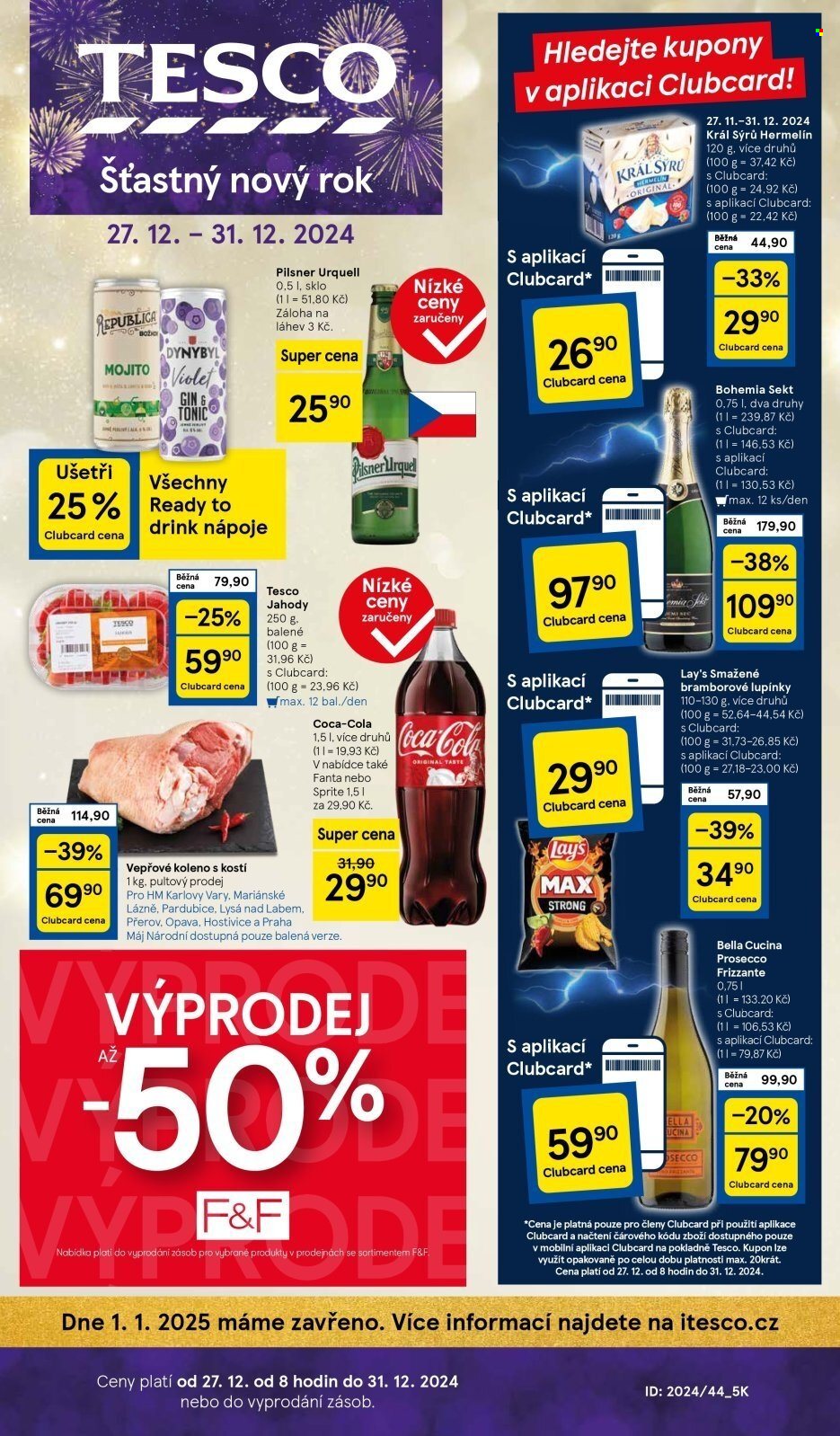 Leták TESCO - 27.12.2024 - 31.12.2024. Strana 1