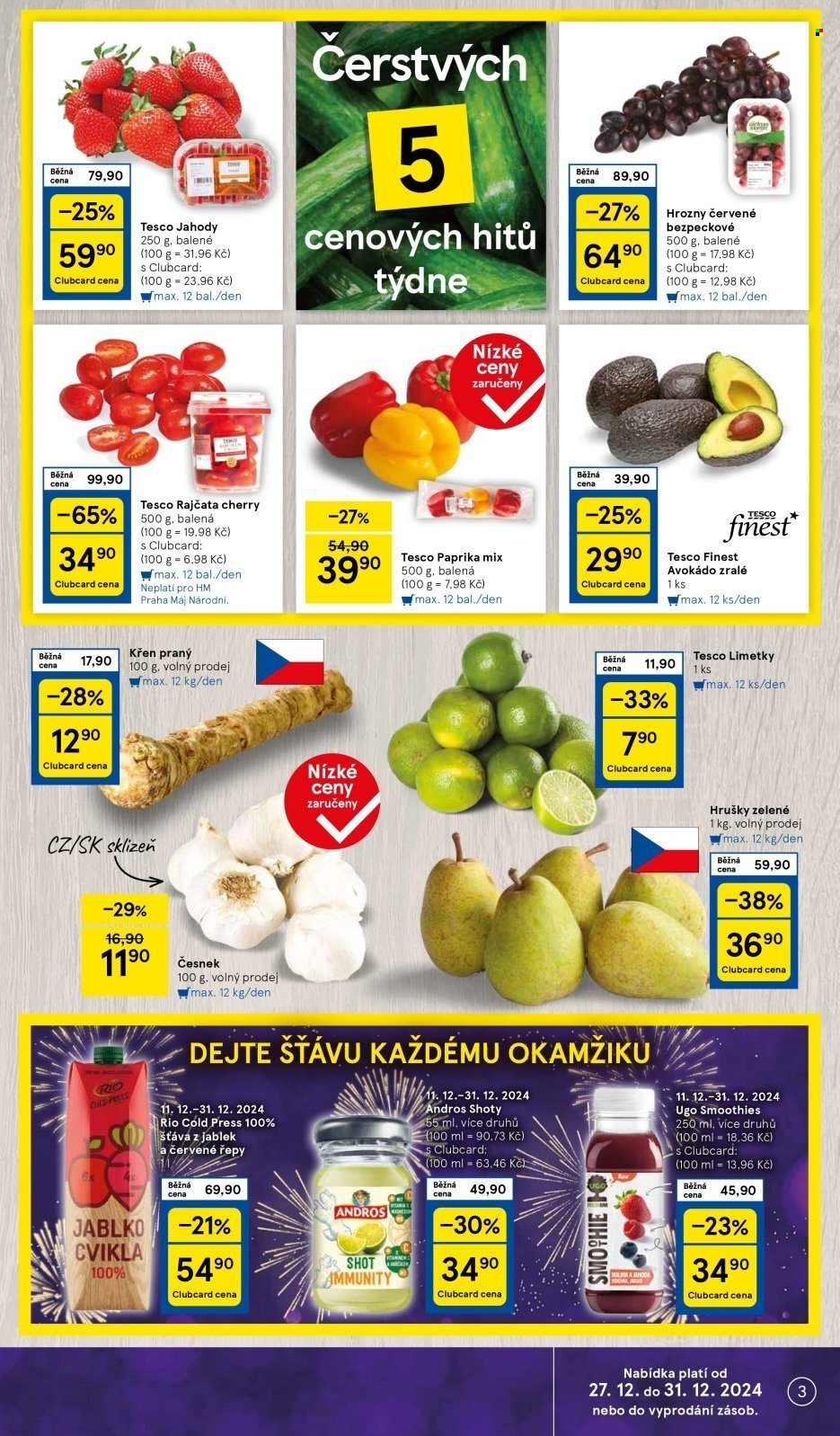 Leták TESCO - 27.12.2024 - 31.12.2024. Strana 3