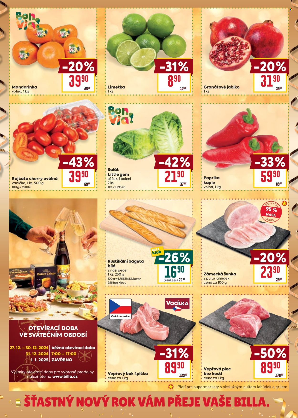 Leták BILLA - 27.12.2024 - 31.12.2024. Strana 2