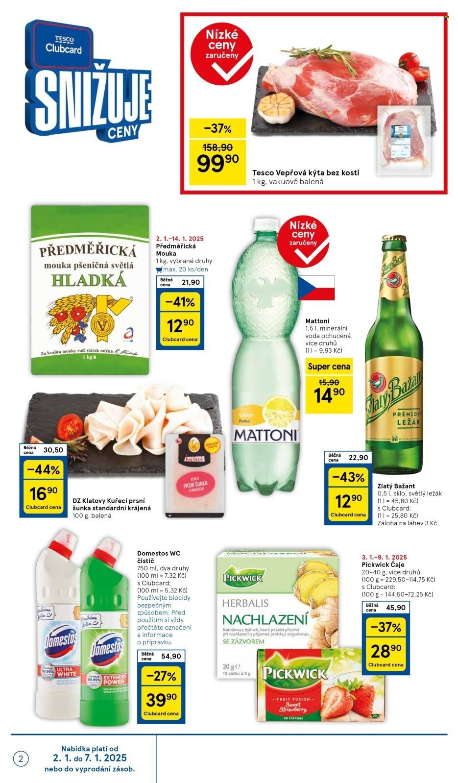 Leták TESCO supermarket - 2.1.2025 - 7.1.2025. Strana 2
