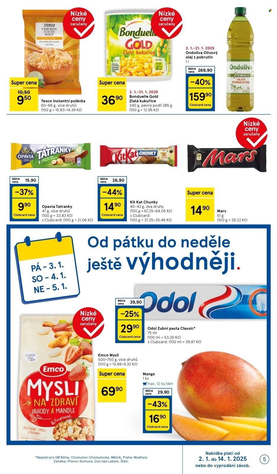 Leták TESCO supermarket - 2.1.2025 - 7.1.2025. Strana 5
