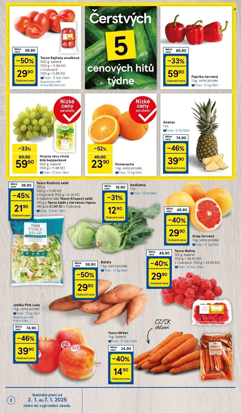 Leták TESCO - 2.1.2025 - 7.1.2025. Strana 8