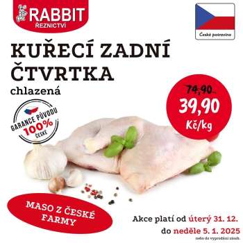 Leták RABBIT řeznictví - 31.12.2024 - 5.1.2025.
