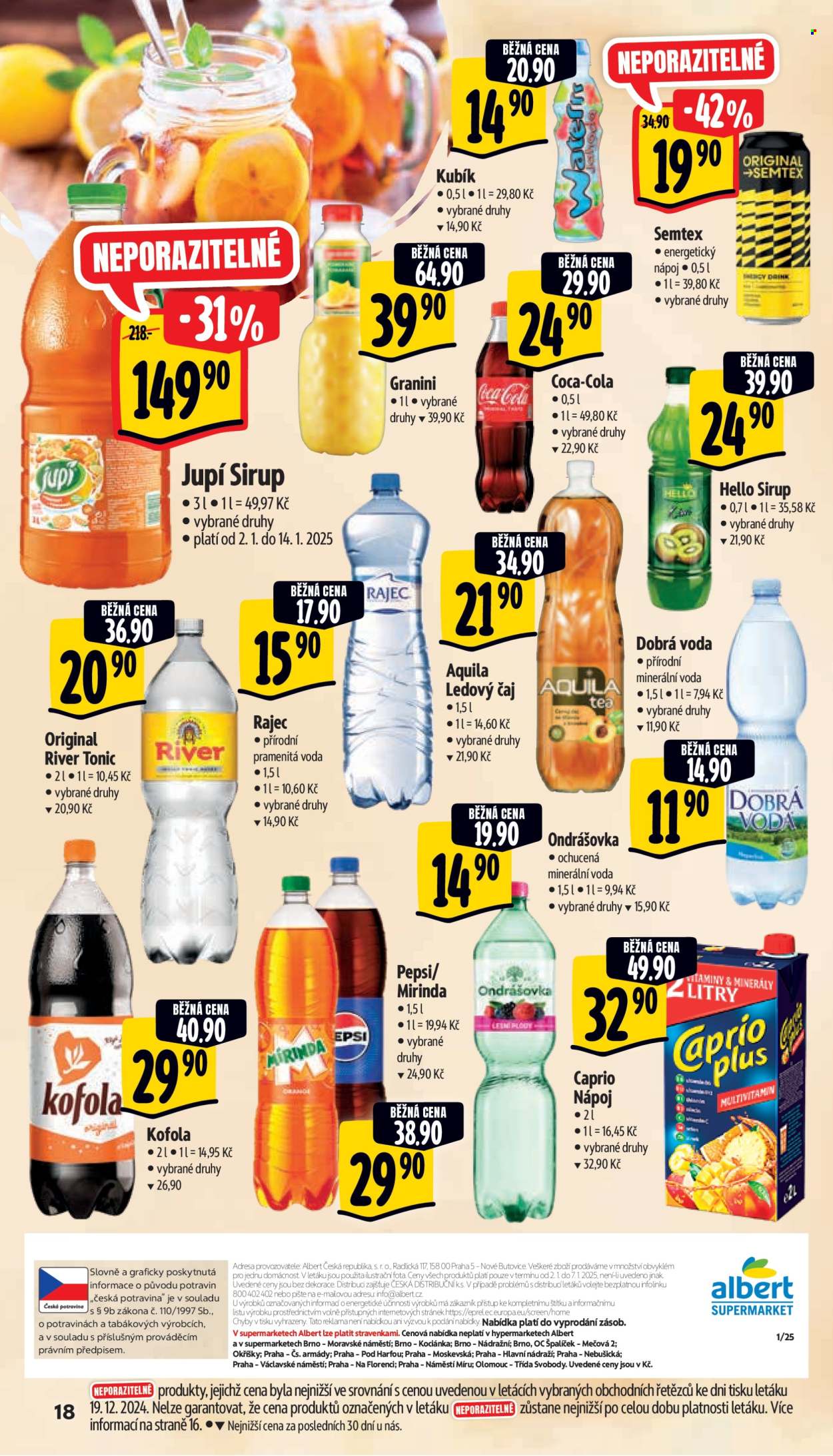 Leták Albert Supermarket - 2.1.2025 - 7.1.2025. Strana 25