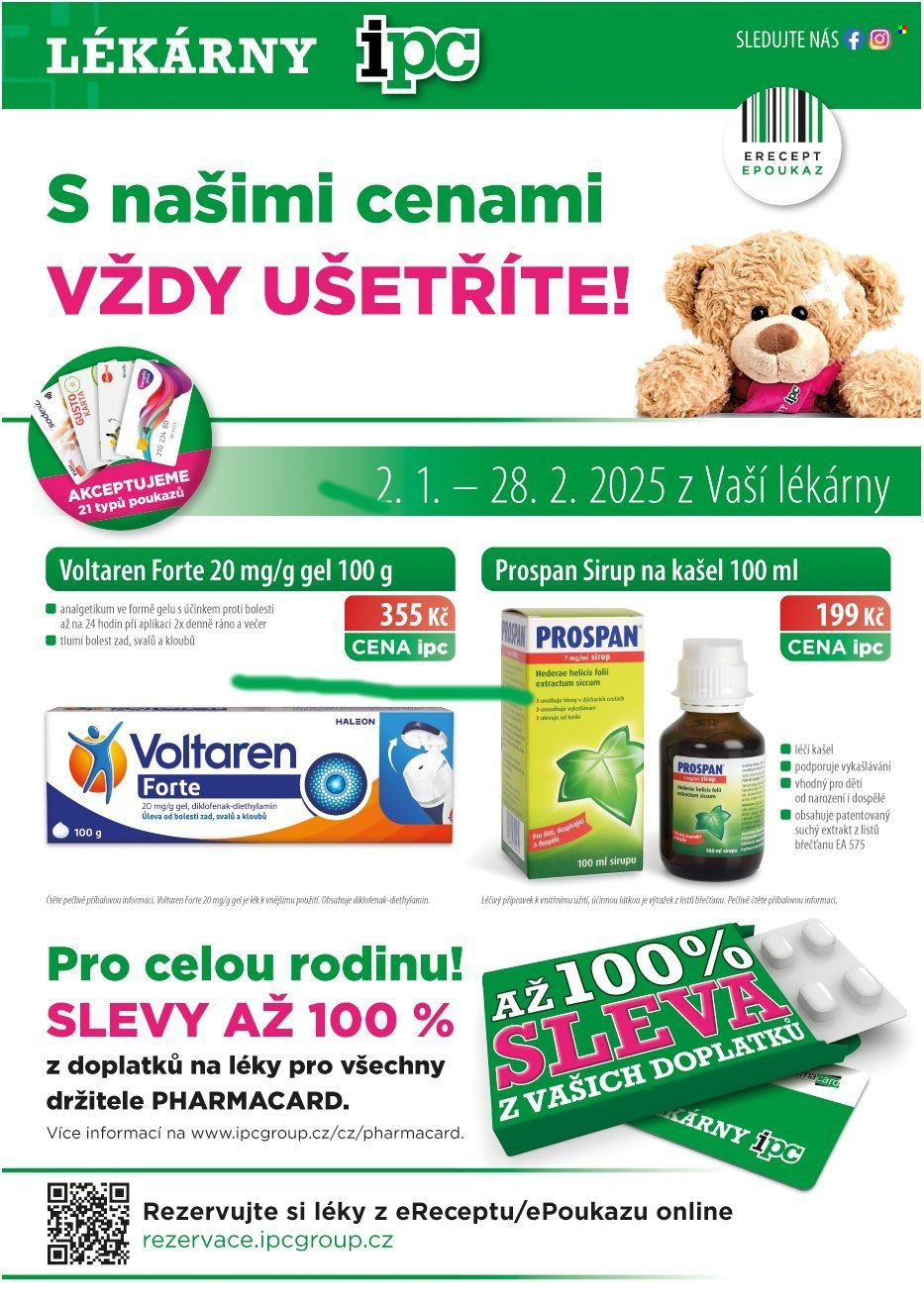 Leták Lékárny IPC - 2.1.2025 - 28.2.2025. Strana 1