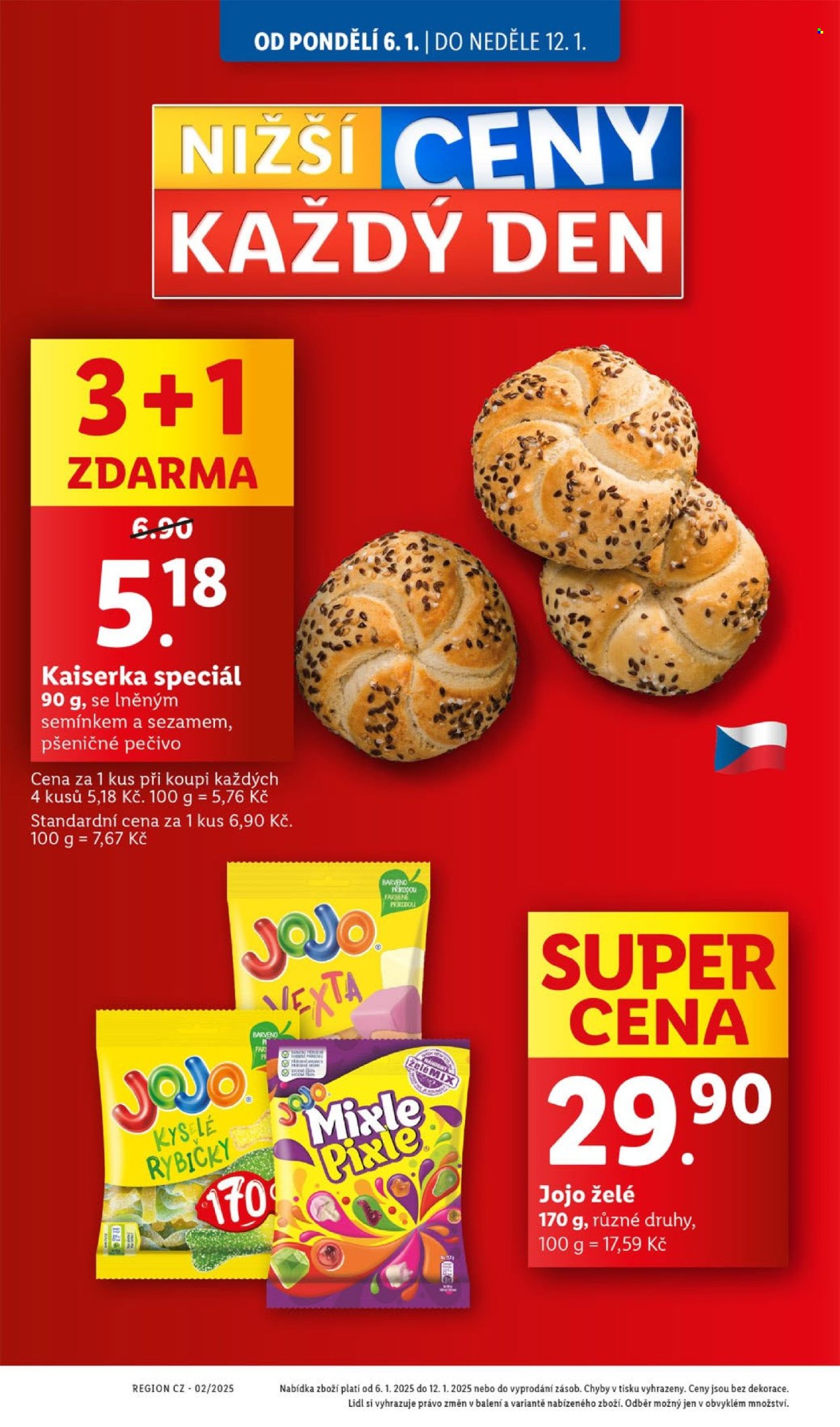 Leták Lidl - 6.1.2025 - 12.1.2025. Strana 4