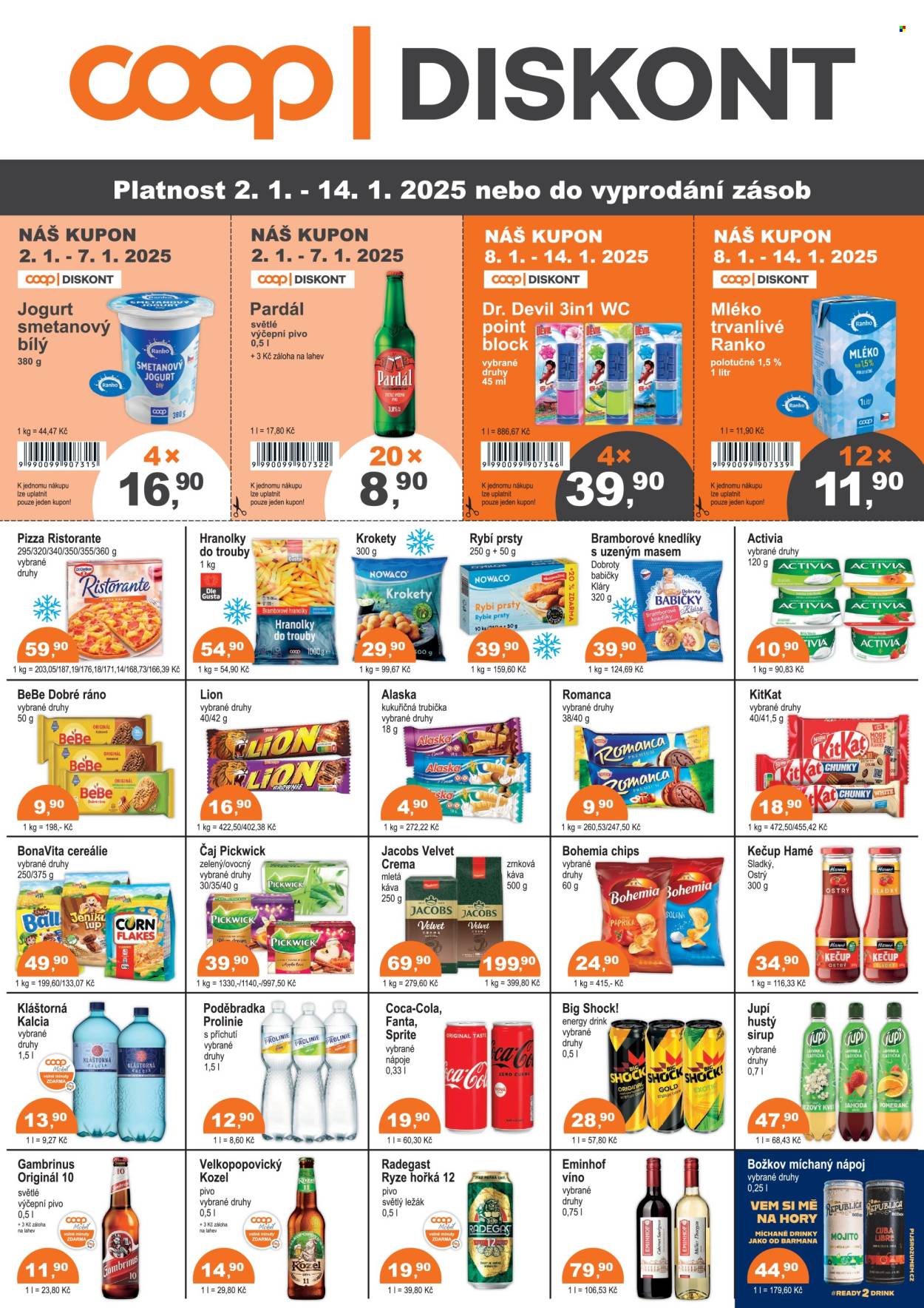 Leták coop DISKONT - 2.1.2025 - 14.1.2025. Strana 1