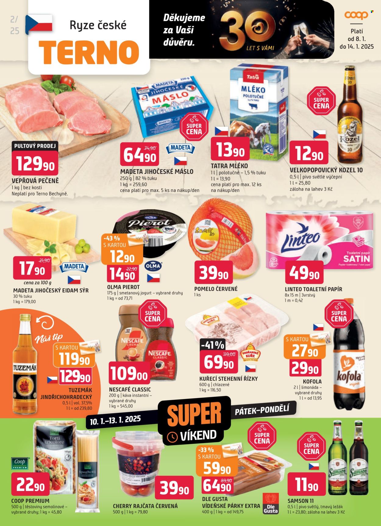Leták coop TERNO - 8.1.2025 - 14.1.2025. Strana 1