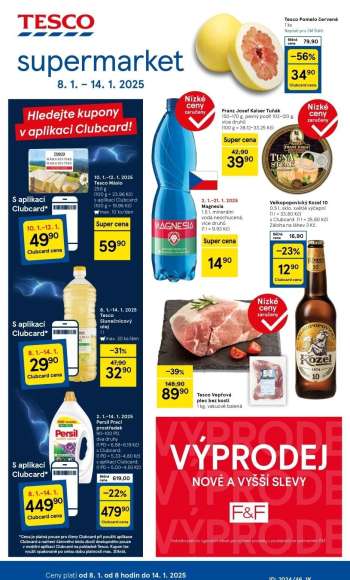Leták TESCO supermarket - 8.1.2025 - 14.1.2025.