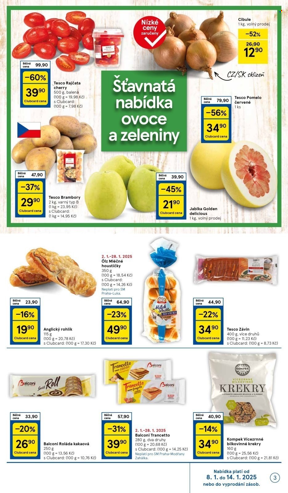 Leták TESCO supermarket - 8.1.2025 - 14.1.2025. Strana 3