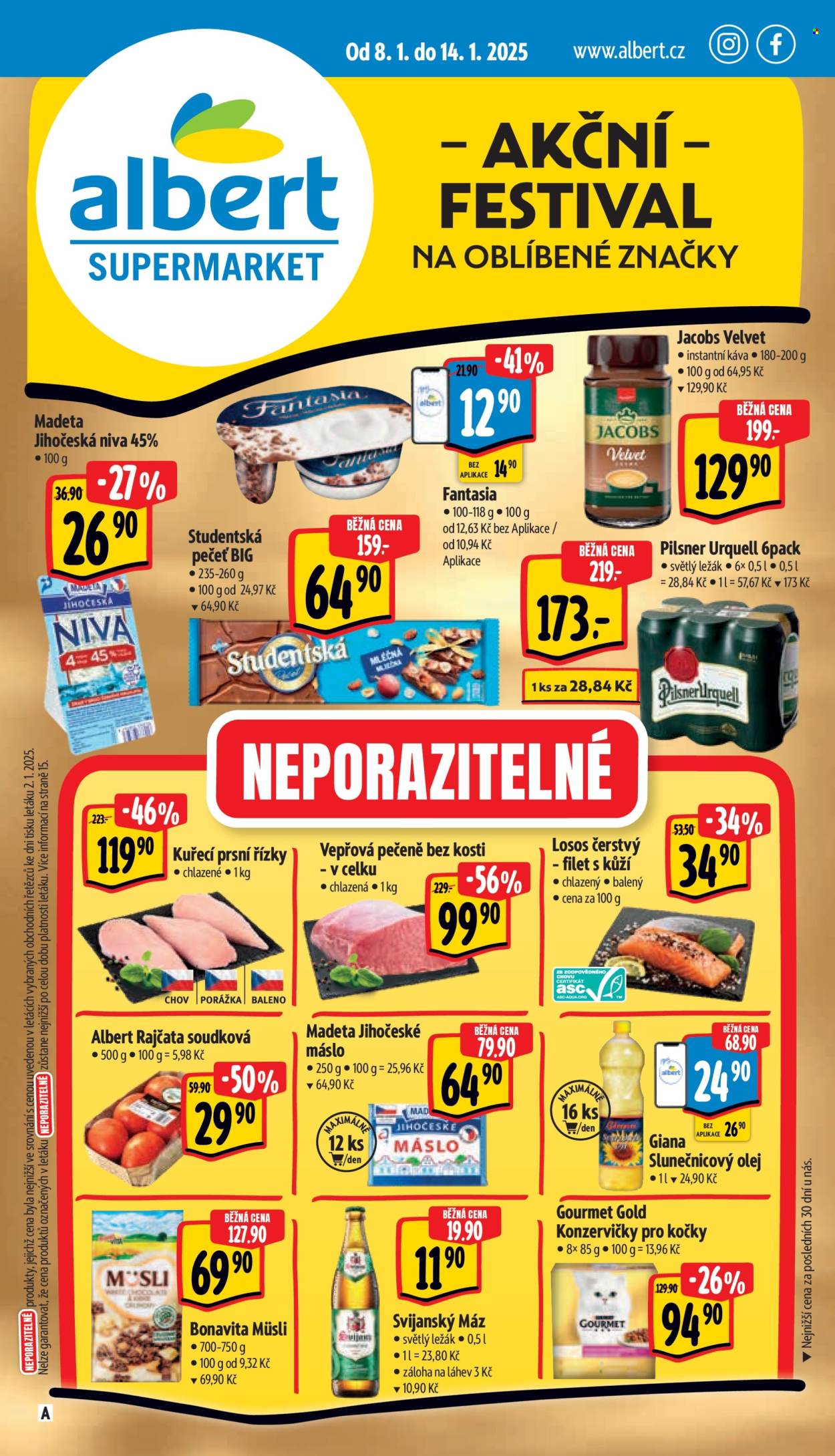 Leták Albert Supermarket - 8.1.2025 - 14.1.2025. Strana 1