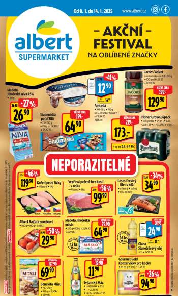 Leták Albert Supermarket - 8.1.2025 - 14.1.2025.