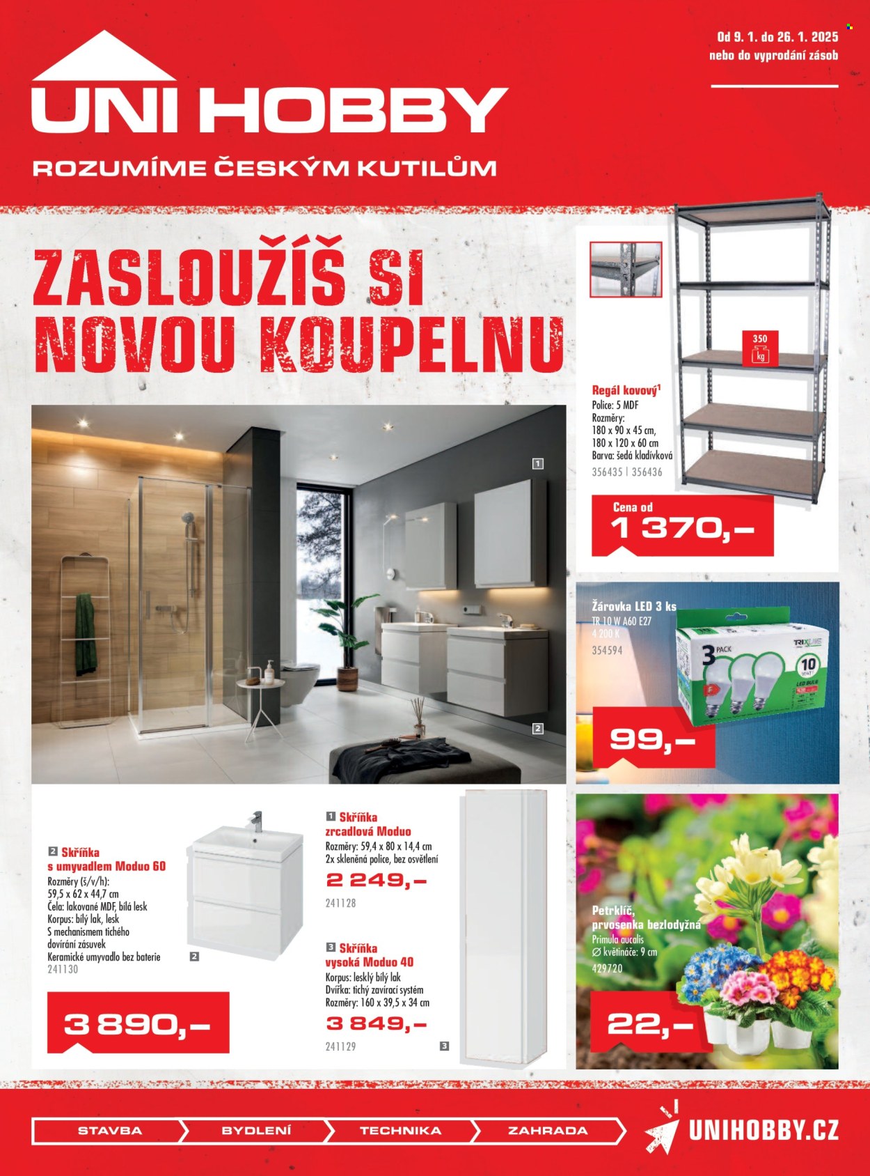 Leták UNI HOBBY - 9.1.2025 - 26.1.2025. Strana 1