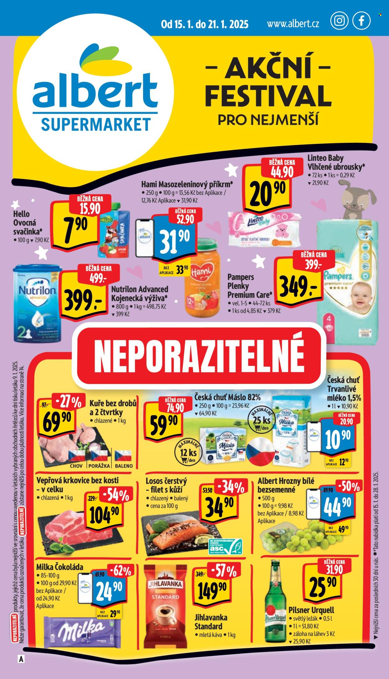 Leták Albert Supermarket - 15.1.2025 - 21.1.2025. Strana 1