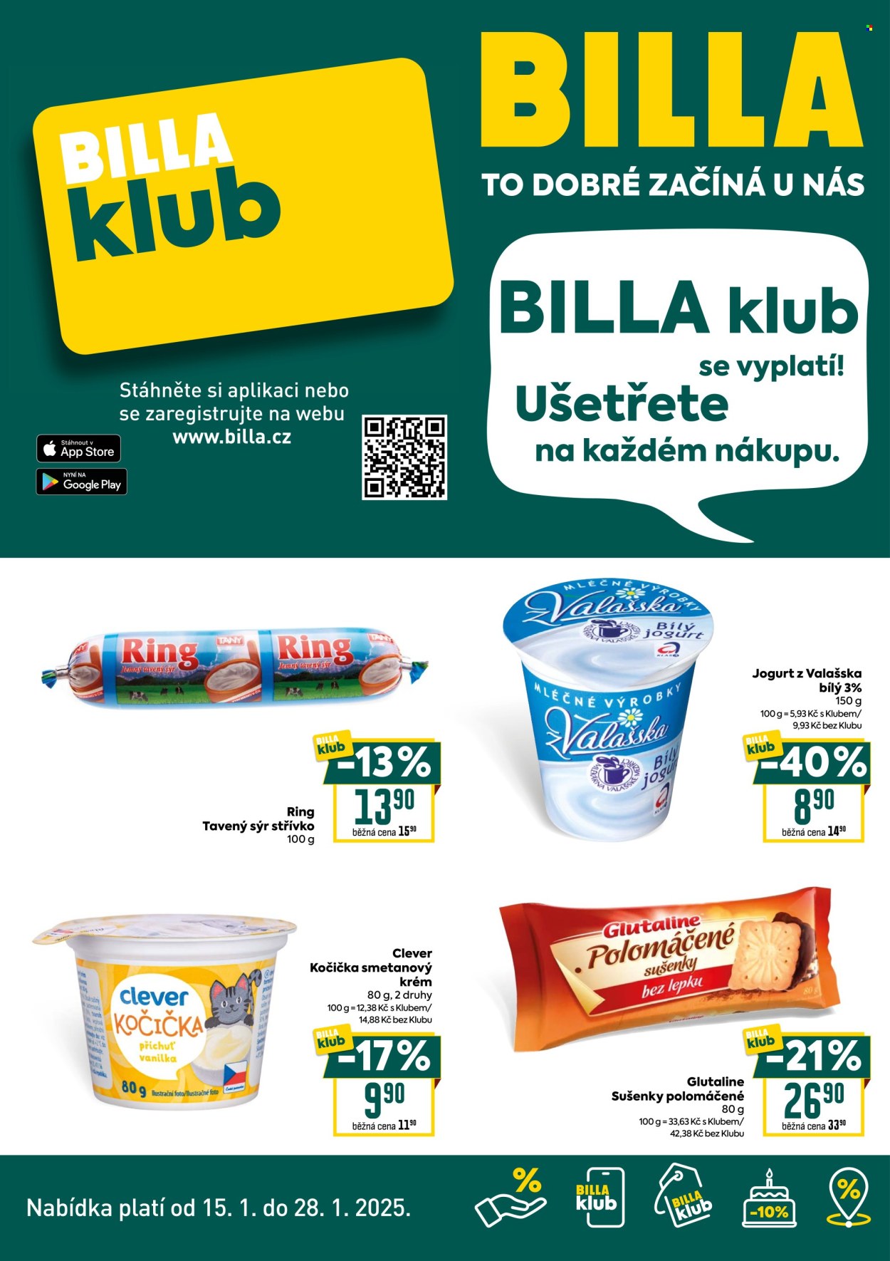 Leták BILLA - 15.1.2025 - 28.1.2025. Strana 1
