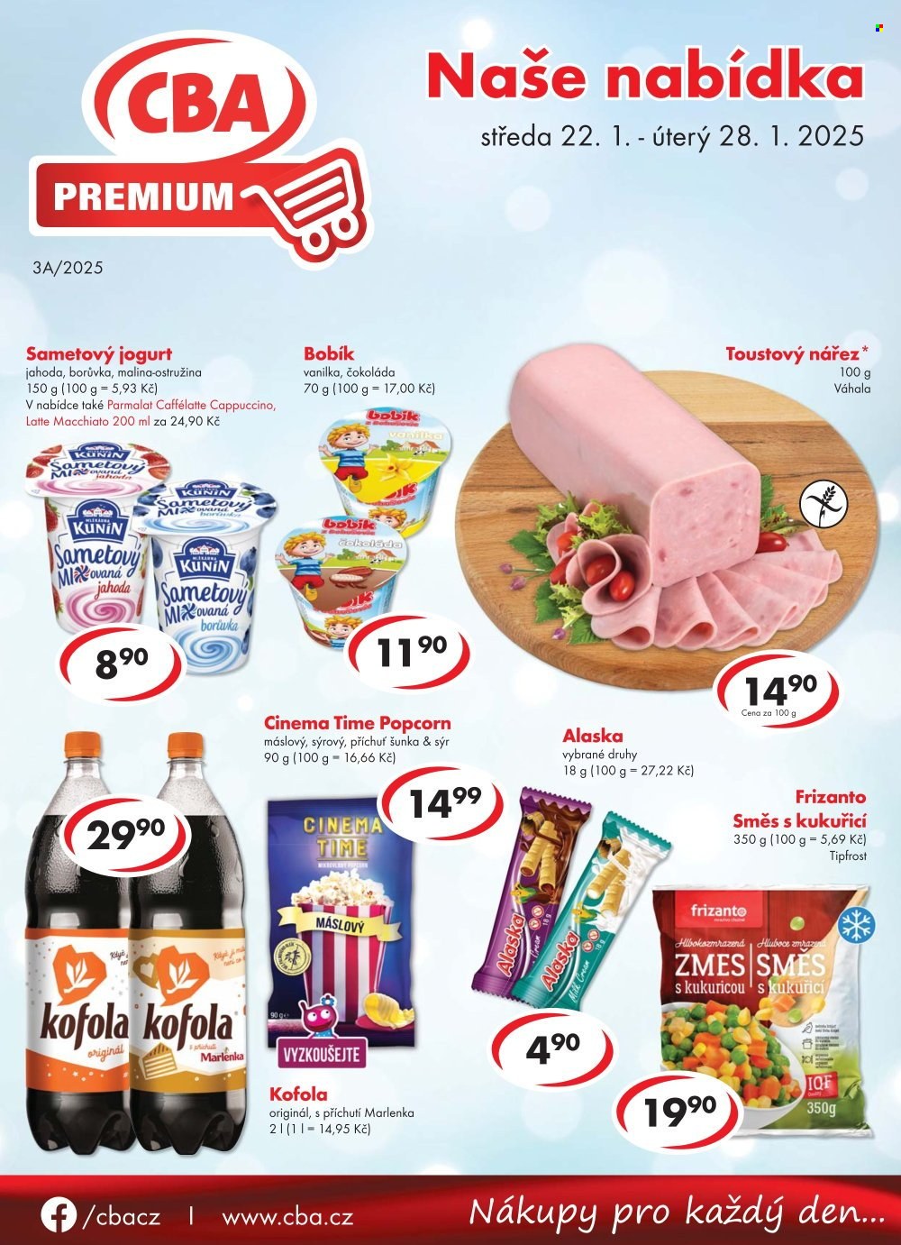 Leták CBA Premium - 22.1.2025 - 28.1.2025. Strana 1