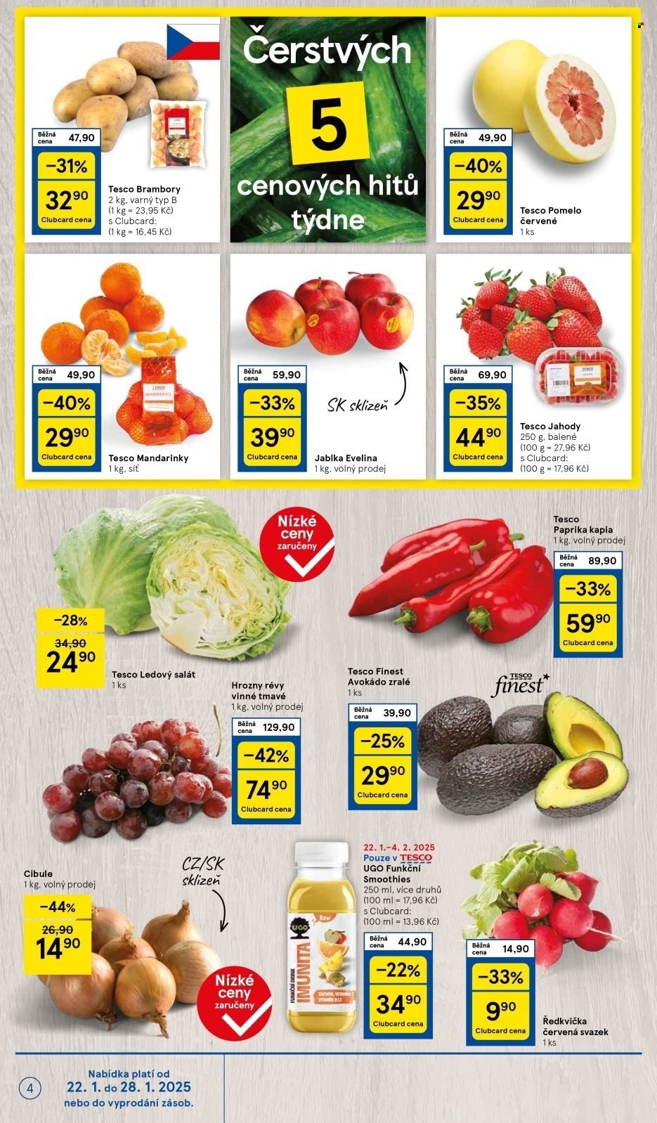 Leták TESCO - 22.1.2025 - 28.1.2025. Strana 4