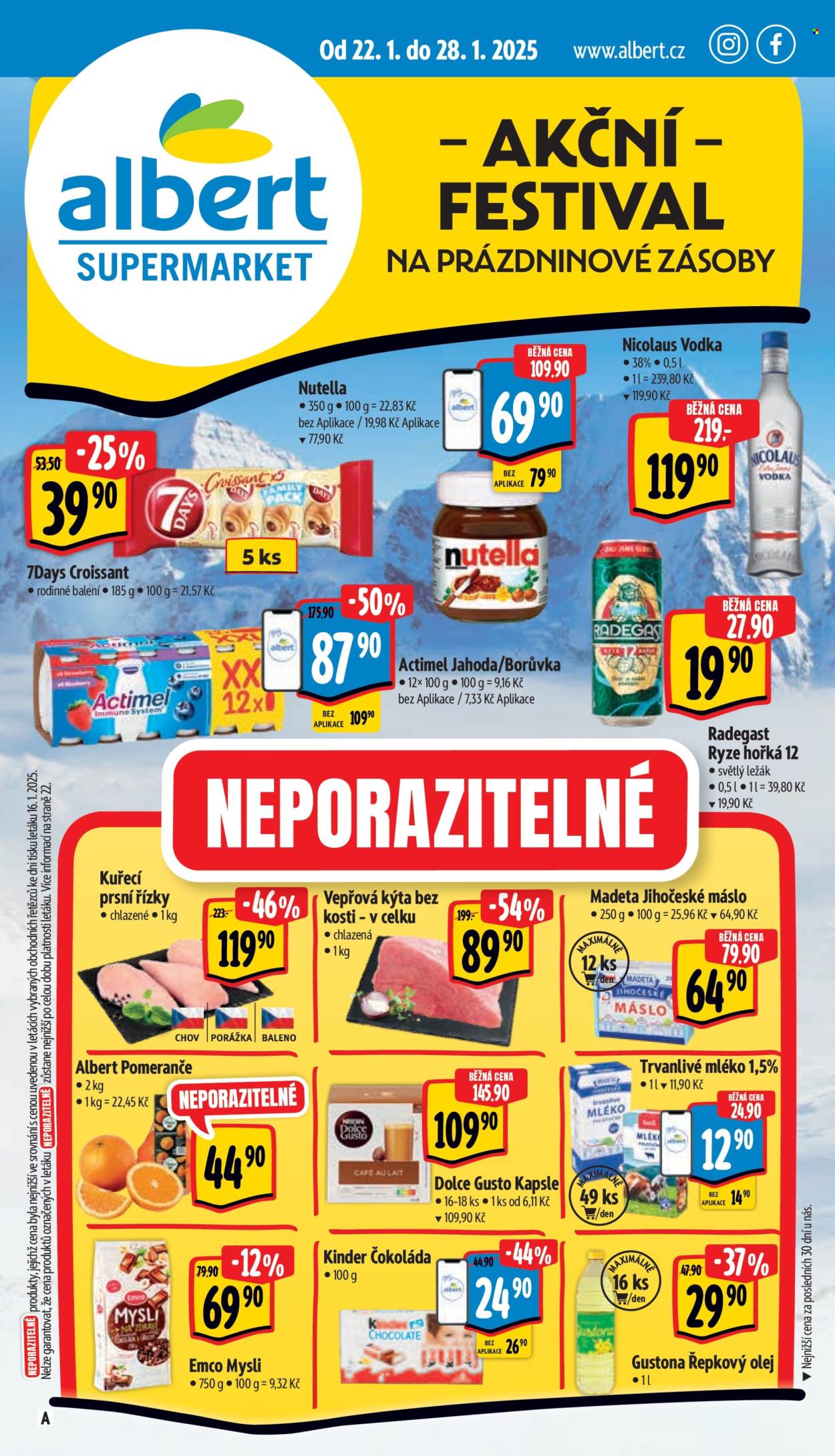 Leták Albert Supermarket - 22.1.2025 - 28.1.2025. Strana 1
