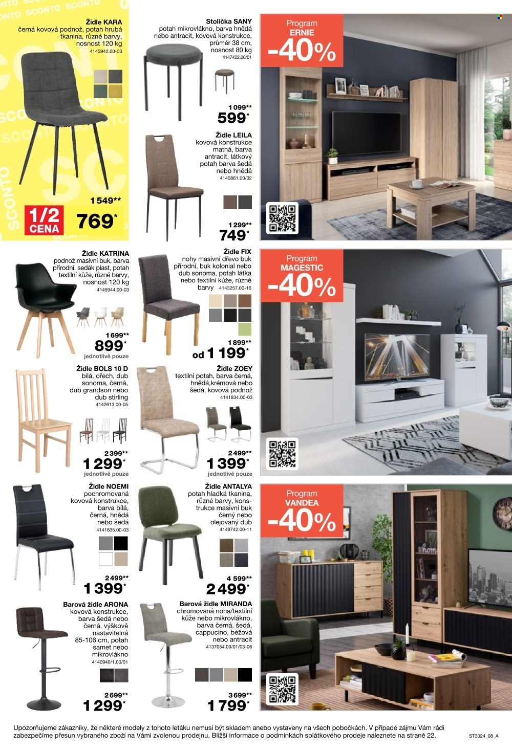 Leták SCONTO NÁBYTEK - 22.1.2025 - 11.2.2025. Strana 8