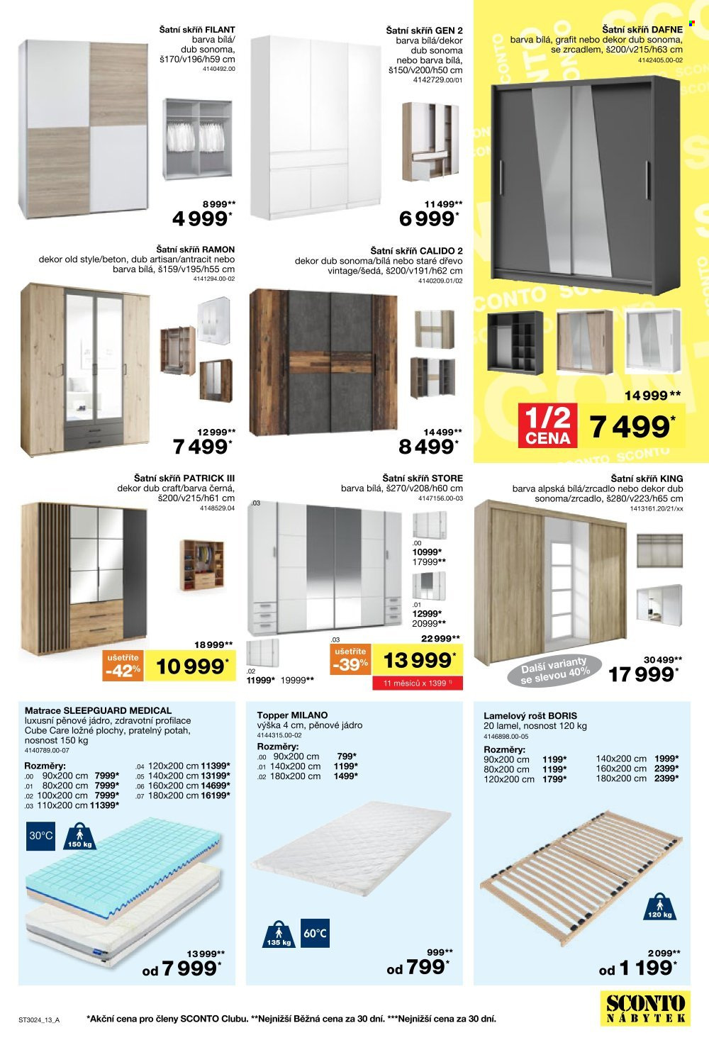 Leták SCONTO NÁBYTEK - 22.1.2025 - 11.2.2025. Strana 13
