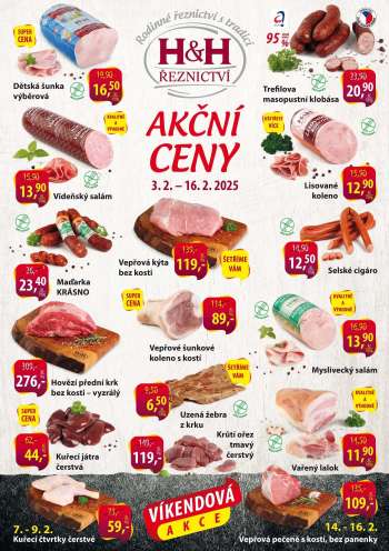 Leták Řeznictví H&H - 3.2.2025 - 16.2.2025.