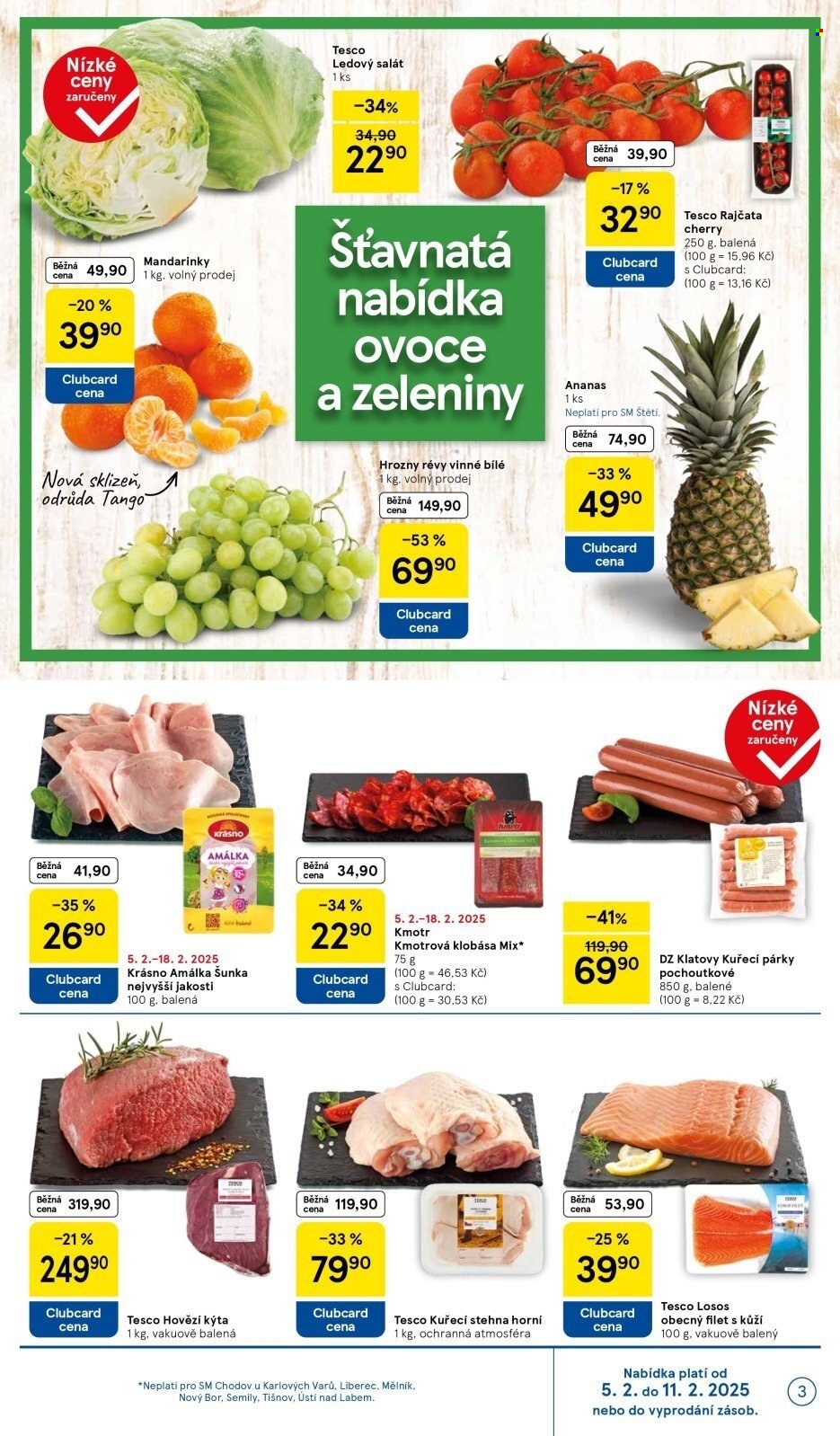 Leták TESCO supermarket - 5.2.2025 - 11.2.2025. Strana 3