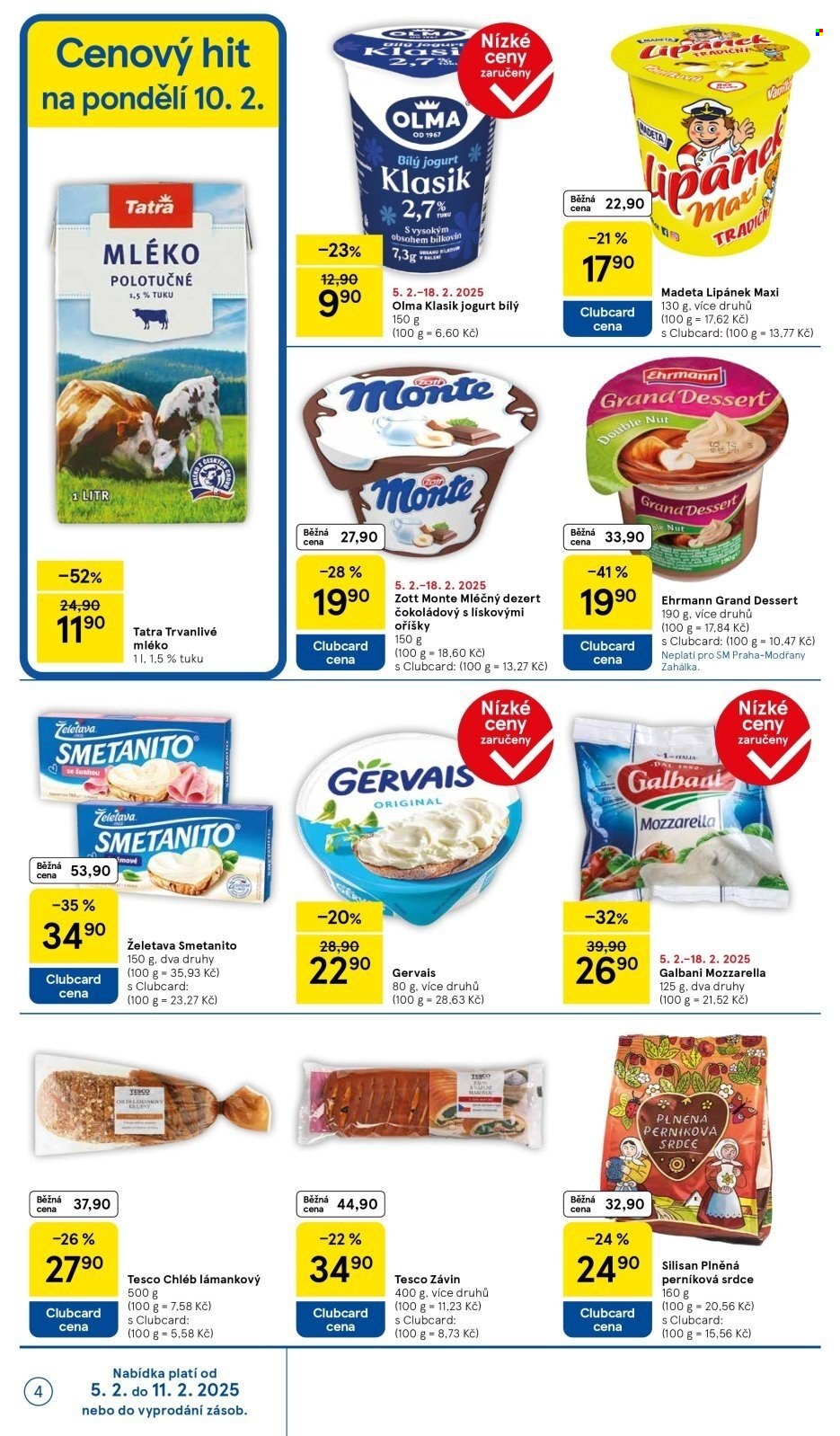 Leták TESCO supermarket - 5.2.2025 - 11.2.2025. Strana 4