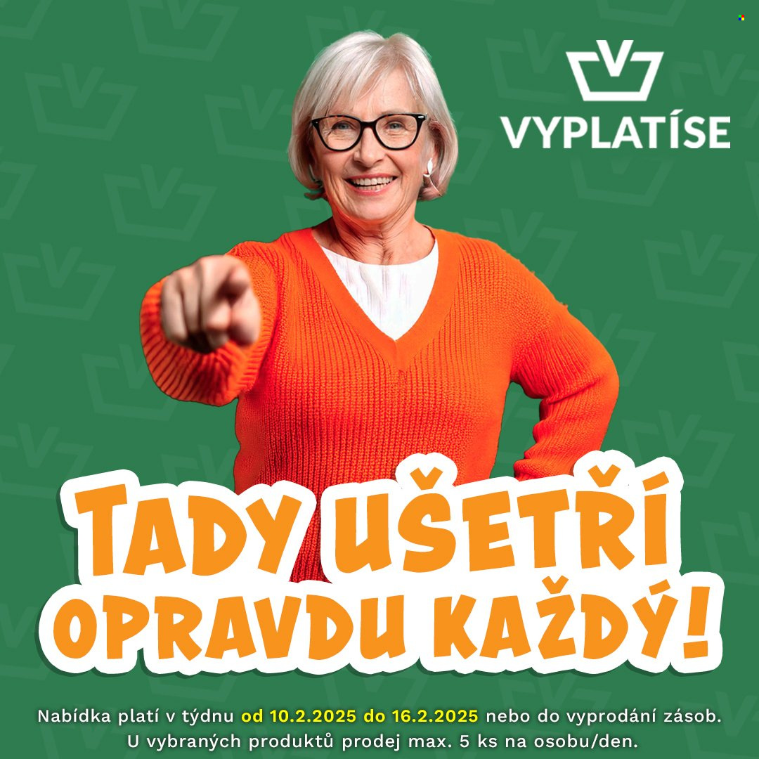 Leták Vyplatíse - 10.2.2025 - 16.2.2025. Strana 1