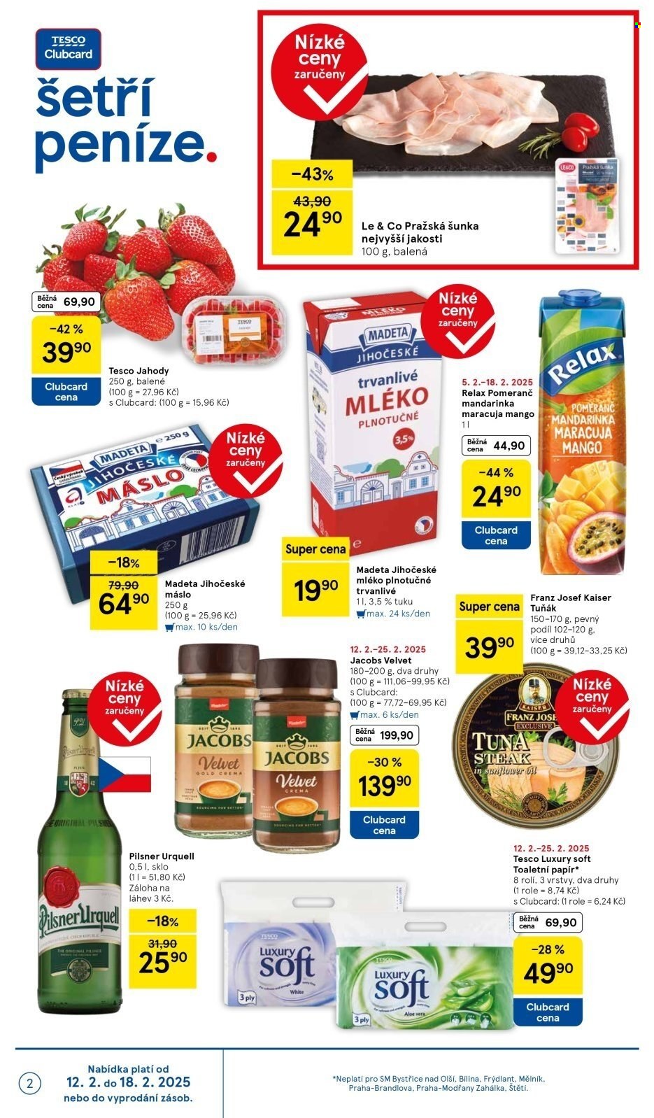 Leták TESCO supermarket - 12.2.2025 - 18.2.2025. Strana 2