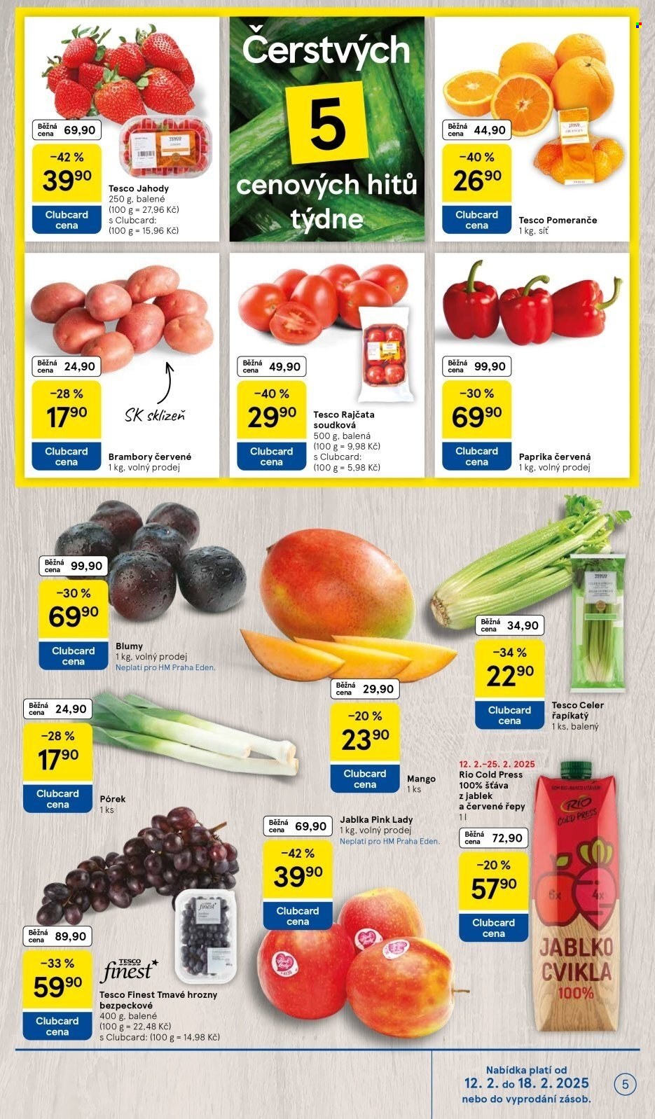 Leták TESCO - 12.2.2025 - 18.2.2025. Strana 5