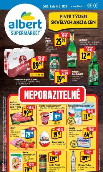 Leták Albert Supermarket - 12.2.2025 - 18.2.2025.