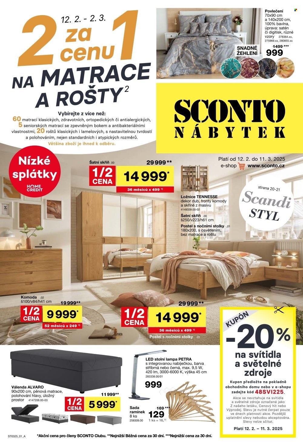 Leták SCONTO NÁBYTEK - 12.2.2025 - 11.3.2025. Strana 1