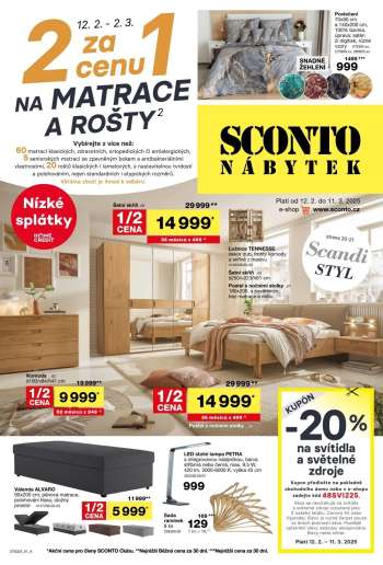 Leták SCONTO NÁBYTEK - 12.2.2025 - 11.3.2025.