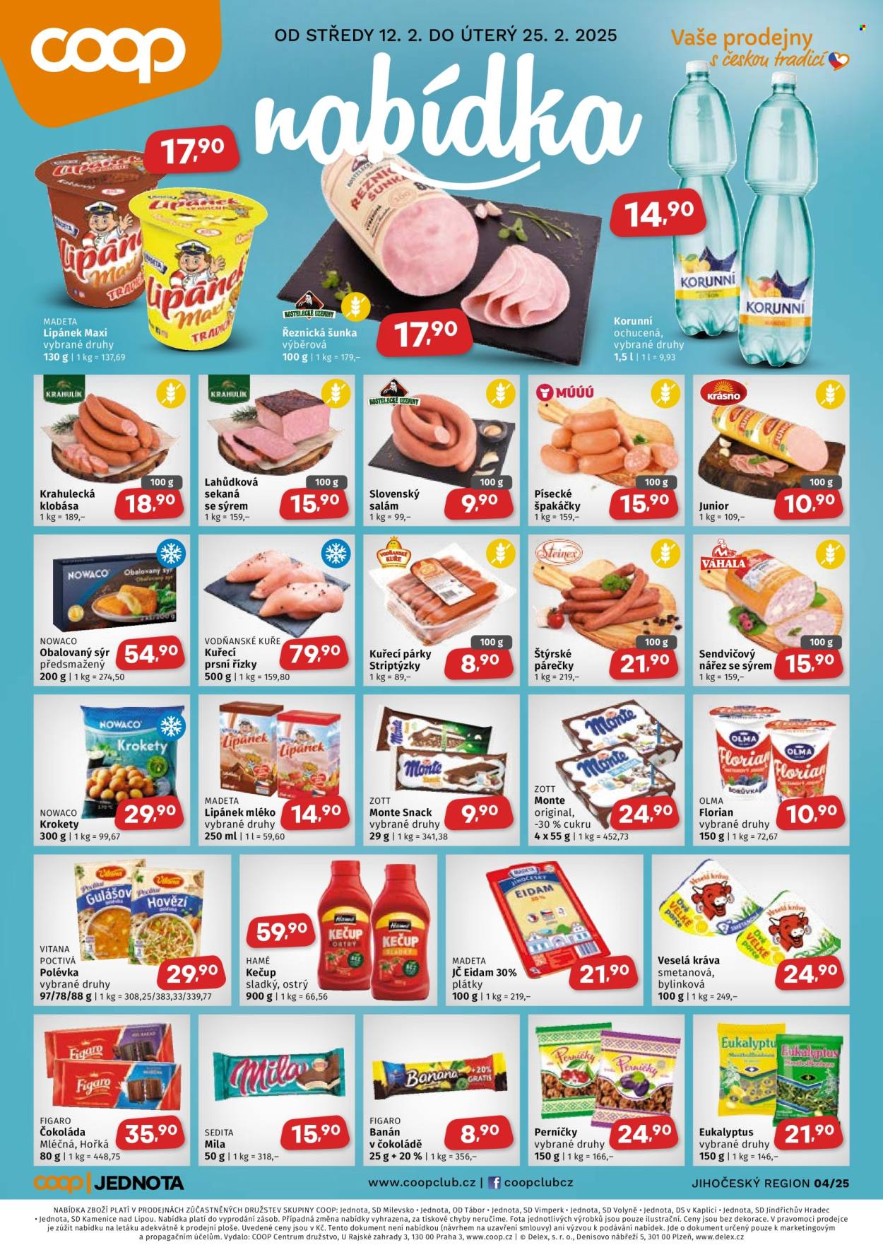 Leták coop JEDNOTA - 12.2.2025 - 25.2.2025. Strana 1