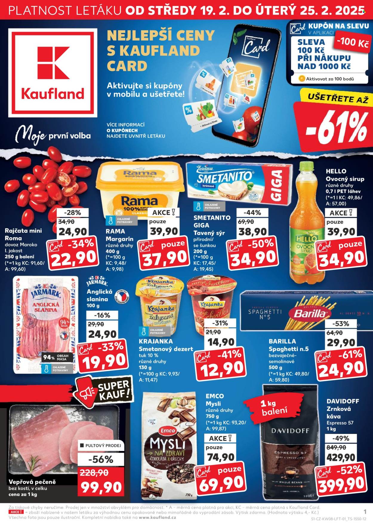 Leták Kaufland - 19.2.2025 - 25.2.2025. Strana 1