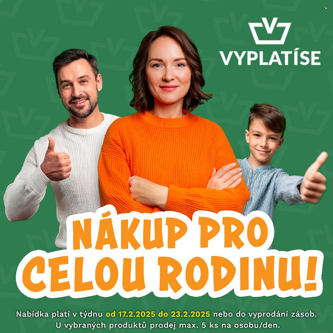 Leták Vyplatíse - 17.2.2025 - 23.2.2025. Strana 1