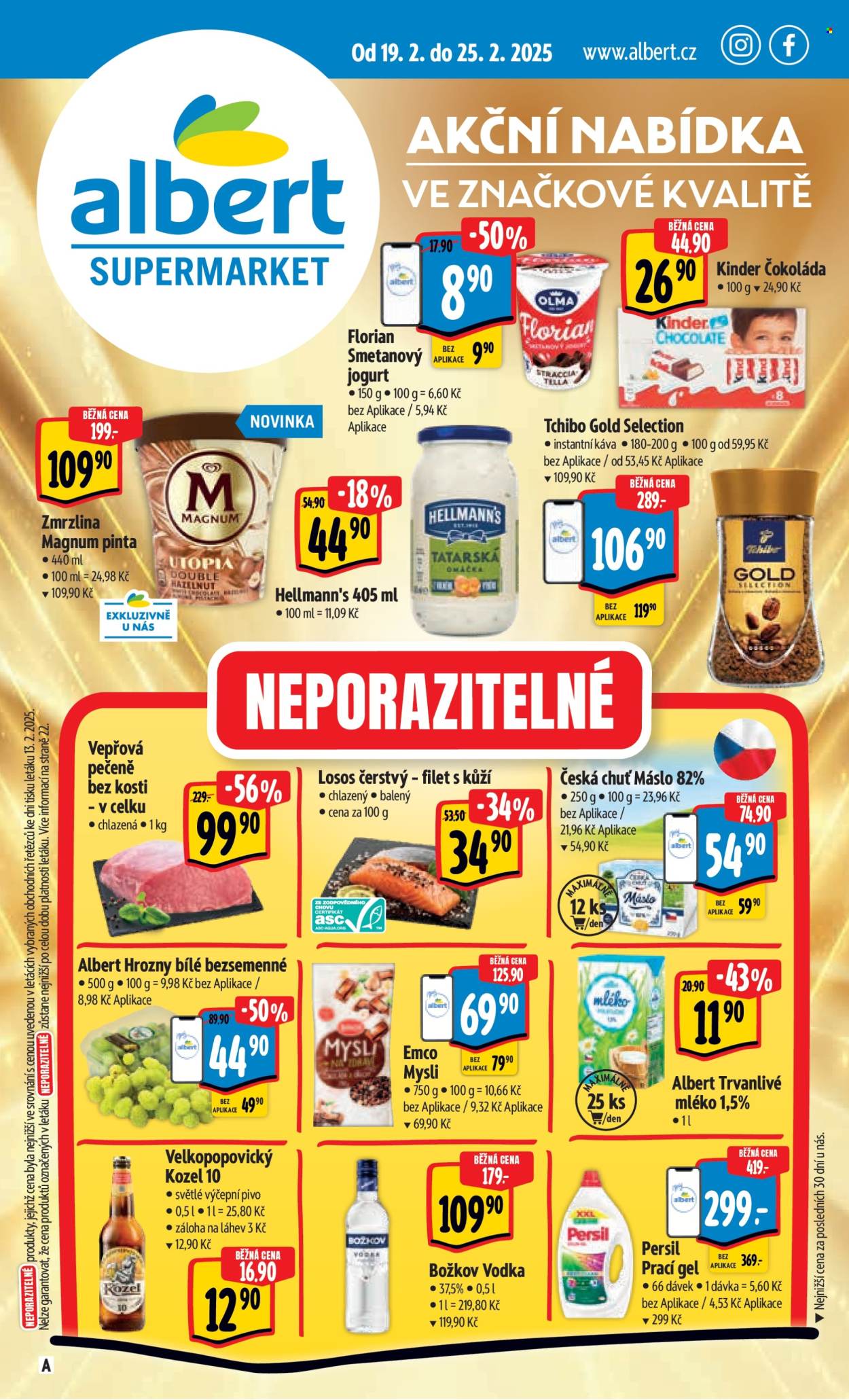 Leták Albert Supermarket - 19.2.2025 - 25.2.2025. Strana 1