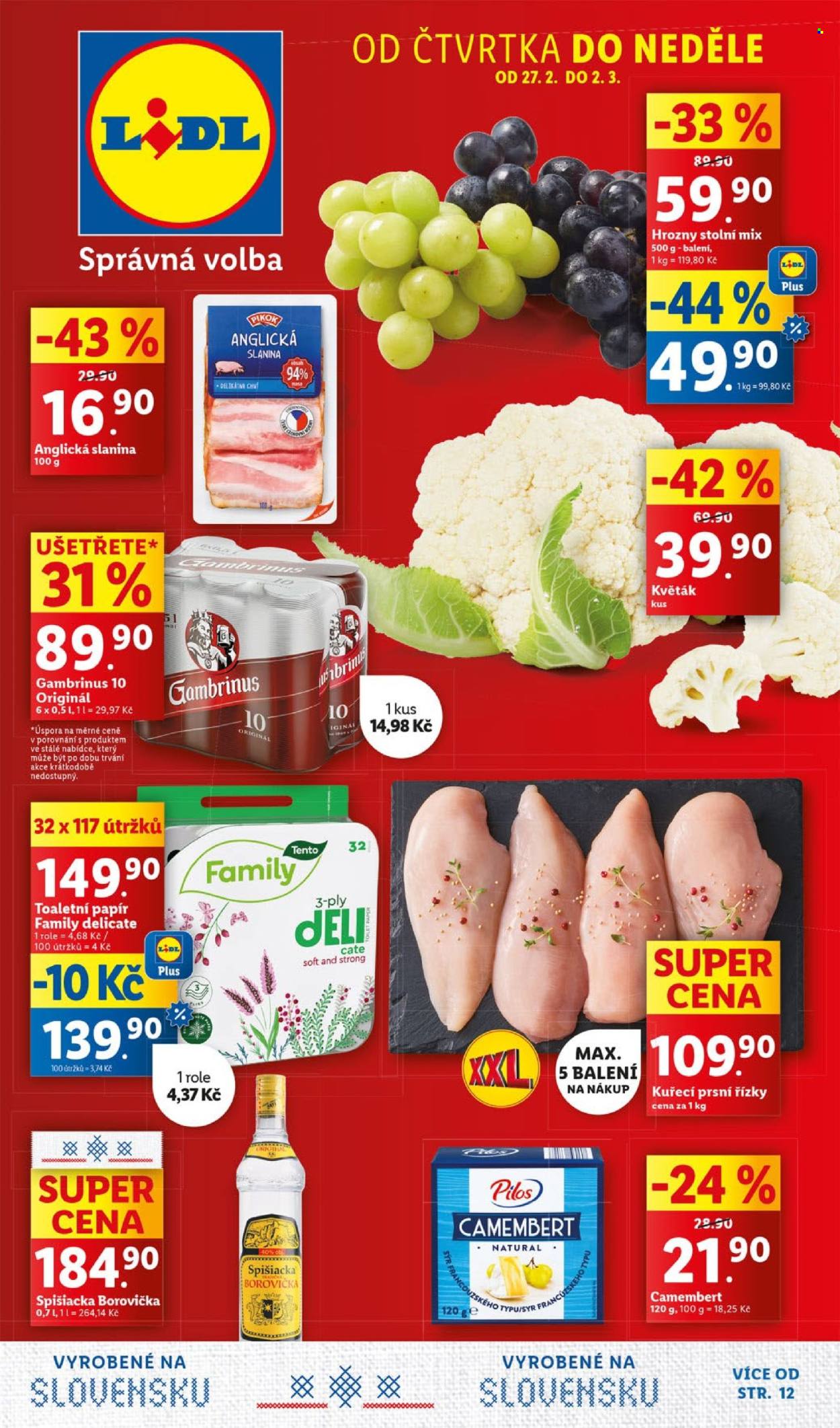 Leták Lidl - 27.2.2025 - 2.3.2025. Strana 1